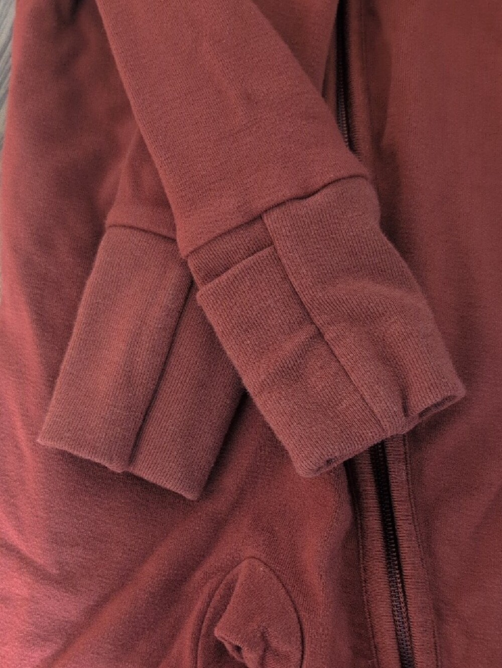 Little Sleepies Rust Zip-Front One-Piece Footie - Picture 3 of 4